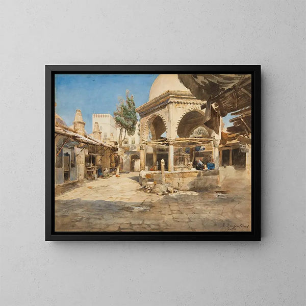 Un puits à Jaffa - Gustav Bauernfeind — quadro incorniciato alla parete