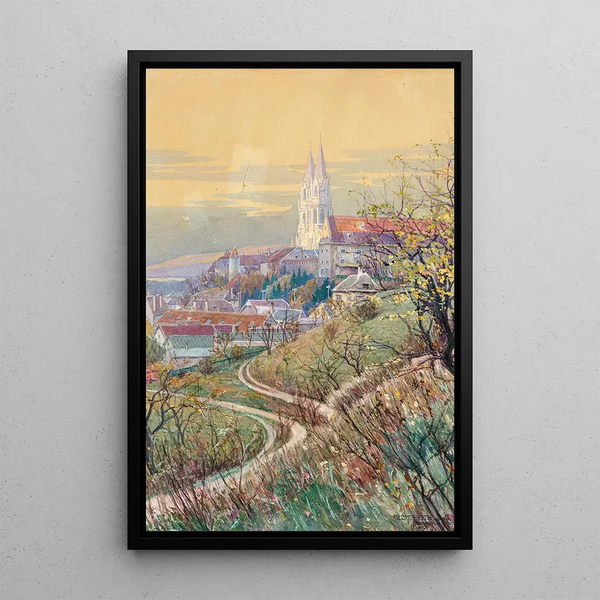 Vue de l'église abbatiale de Klosterneuburg - Gustav Feith — quadro incorniciato alla parete