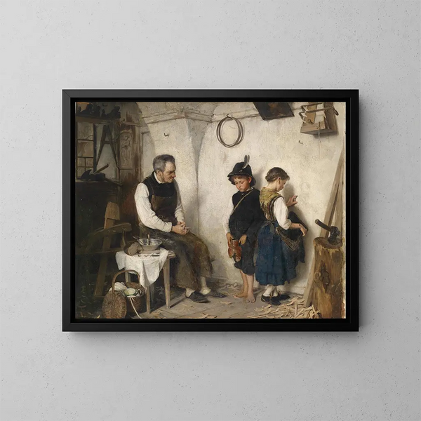 Il vaso rotto - Gustav Igler — quadro incorniciato alla parete