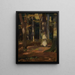 Nella foresta di alberi decidui - Gustav Kampmann — quadro incorniciato alla parete