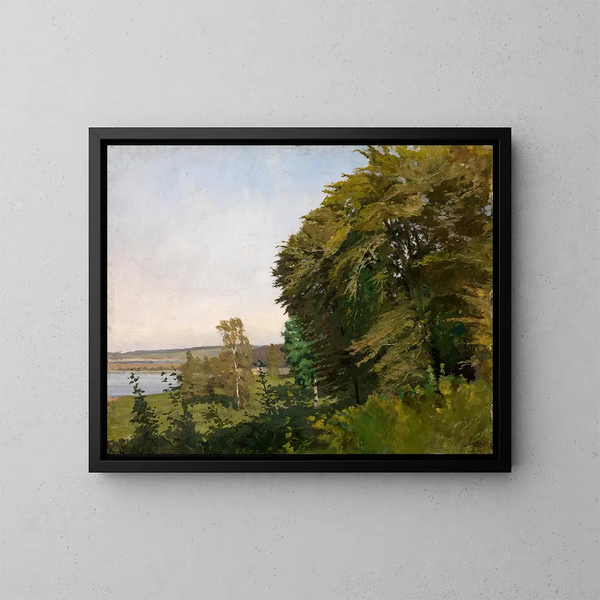 Paesaggio di Schleswig-Holstein - Gustav Kampmann — quadro incorniciato alla parete