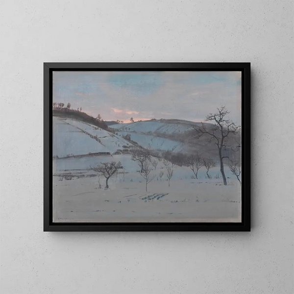 Mattino d'inverno a Grötzingen - Gustav Kampmann — quadro incorniciato alla parete