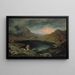 Lago tra le montagne dei Giganti - Gustav Karl Ludwig Richter — quadro incorniciato alla parete
