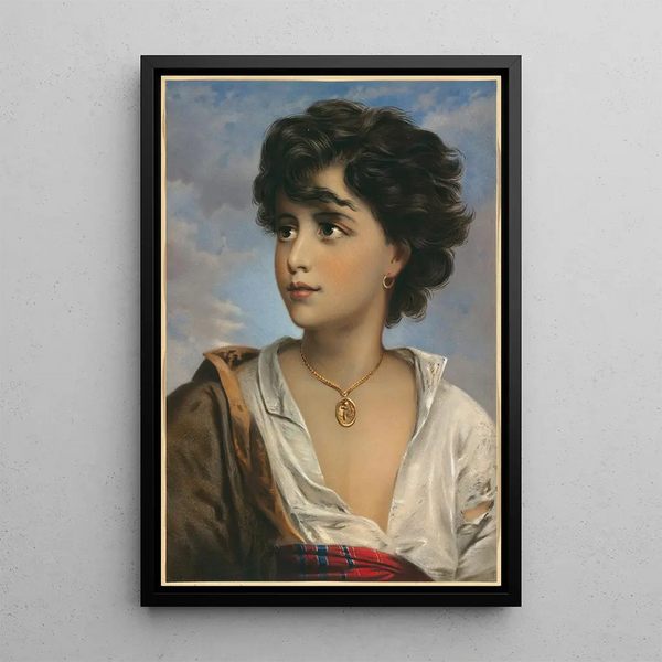 Garçon pêcheur napolitain - Gustav Karl Ludwig Richter — quadro incorniciato alla parete