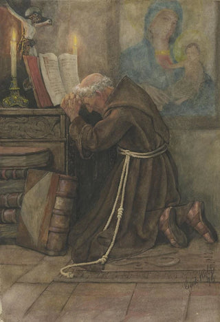 Gustav Kilb - Praying monk.webp