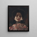 Donna frontale con abito plissettato - Gustav Klimt — quadro incorniciato alla parete