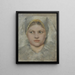 Studio di un volto di una ragazza di Hana - Gustav Klimt — quadro incorniciato alla parete