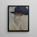Il cappello con piume nere - Gustav Klimt — quadro incorniciato alla parete