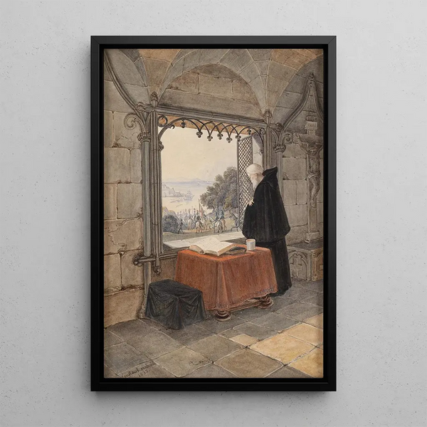Croisé e monaco - Gustav Reinhold — quadro incorniciato alla parete