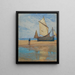Vele a bassa marea sulla spiaggia - Gustav Schönleber — quadro incorniciato alla parete
