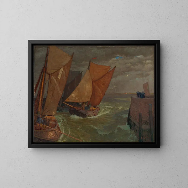 Entrée du port de Vlissingen - Gustav Schönleber — quadro incorniciato alla parete