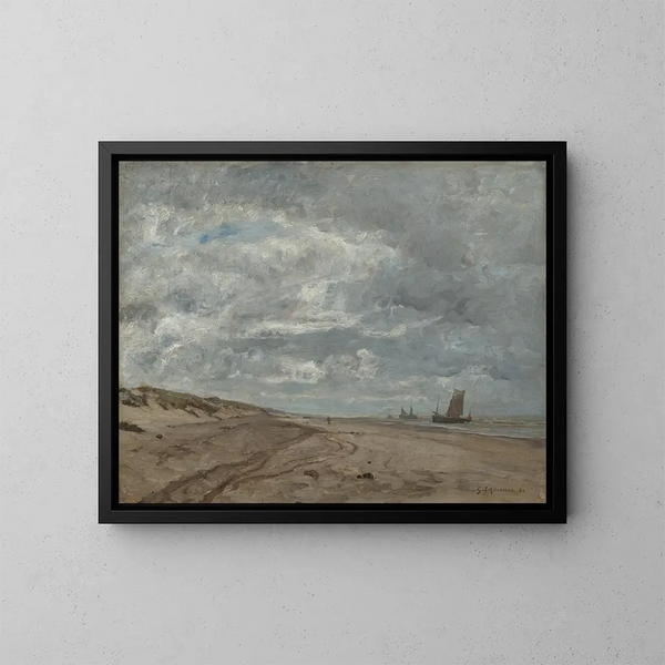 Plage de Scheveningen - Gustav Schönleber — quadro incorniciato alla parete
