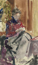 Ritratto della donna dell'artista - Gustav Schrägle — vista dell’opera