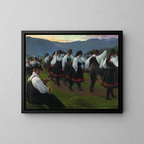 Danza a Setesdal - Gustav Wentzel — quadro incorniciato alla parete