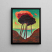 Pins con nuvola rossa - Gustav Wunderwald — quadro incorniciato alla parete