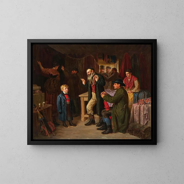 L'essayage du manteau - Gustav Zafaurek — quadro incorniciato alla parete