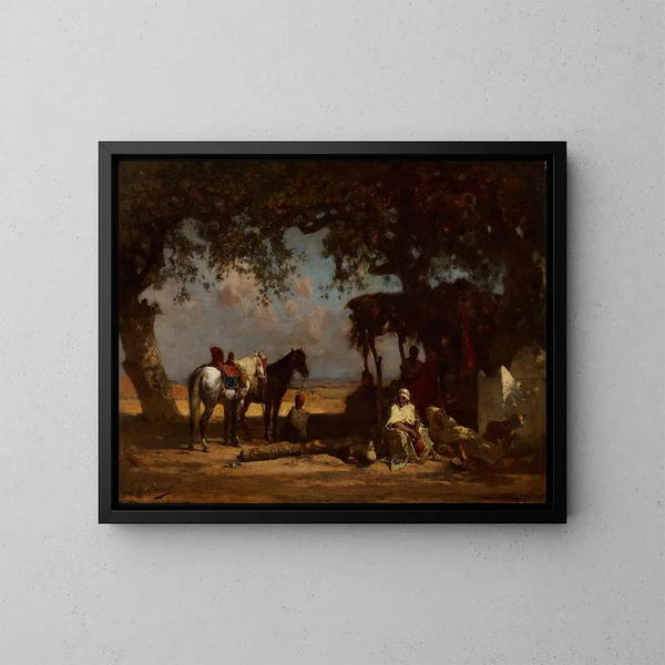 Un accampamento arabo - Gustave-Achille Guillaumet — quadro incorniciato alla parete