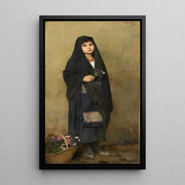 La Fille aux fleurs - Gustave-Claude-Étienne Courtois — quadro incorniciato alla parete
