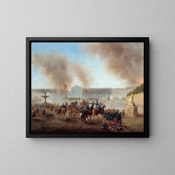 Episodio della Comune, piazza della Concordia - Gustave Boulanger — quadro incorniciato alla parete