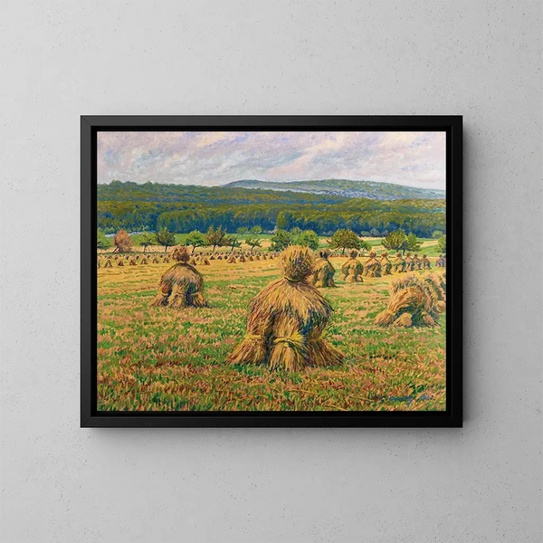 Le Pali di fieno - Gustave Cariot — quadro incorniciato alla parete