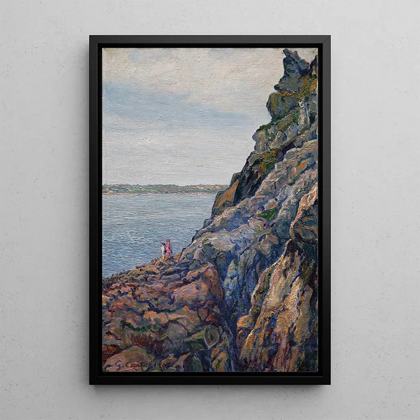 Studio di rocce a Perros-Guirec - Gustave Cariot — quadro incorniciato alla parete