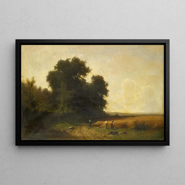 Gustave Castan - Harvest at the Border of a Forest.webp
