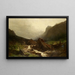 Alta valle con ruscello - Gustave Castan — quadro incorniciato alla parete