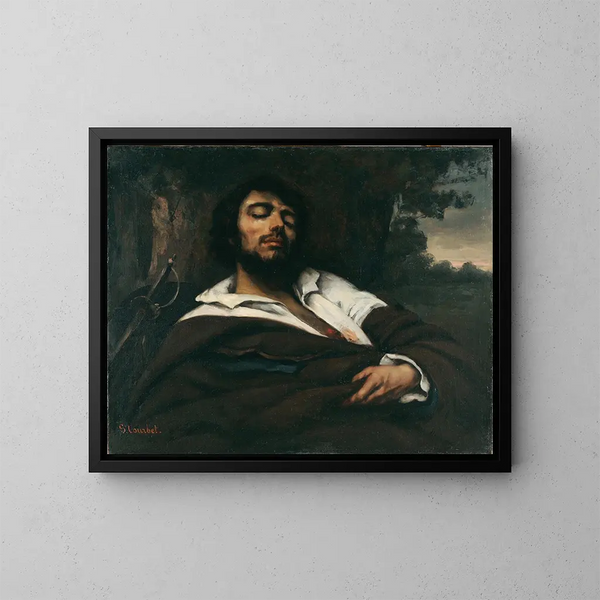 Il ferito - Gustave Courbet — quadro incorniciato alla parete