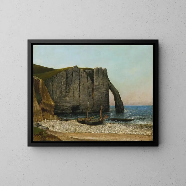 Falesie di Étretat - Gustave Courbet — quadro incorniciato alla parete