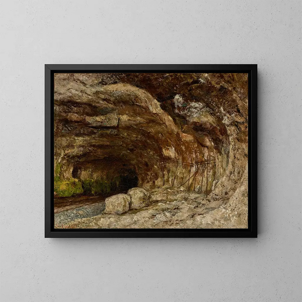 Grotta di Sarrazine vicino a Nans-sous-Sainte-Anne - Gustave Courbet — quadro incorniciato alla parete