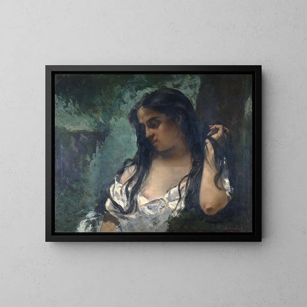 Gitan en réflexion - Gustave Courbet — quadro incorniciato alla parete