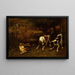Cani da caccia con lepre morta - Gustave Courbet — quadro incorniciato alla parete