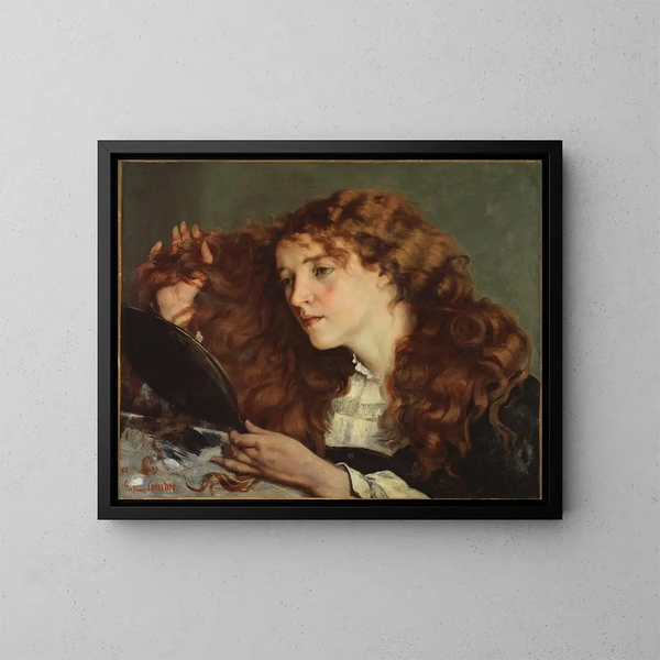 Jo, la bella ragazza irlandese - Gustave Courbet — quadro incorniciato alla parete