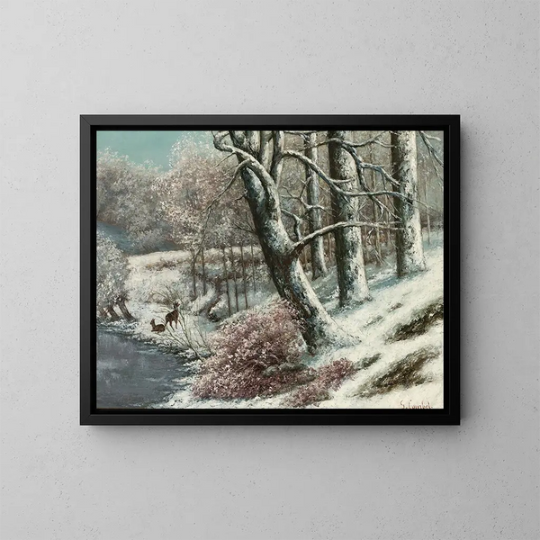 La fortezza in inverno - Gustave Courbet — quadro incorniciato alla parete