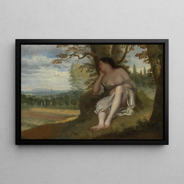 La sieste - Gustave Courbet — quadro incorniciato alla parete