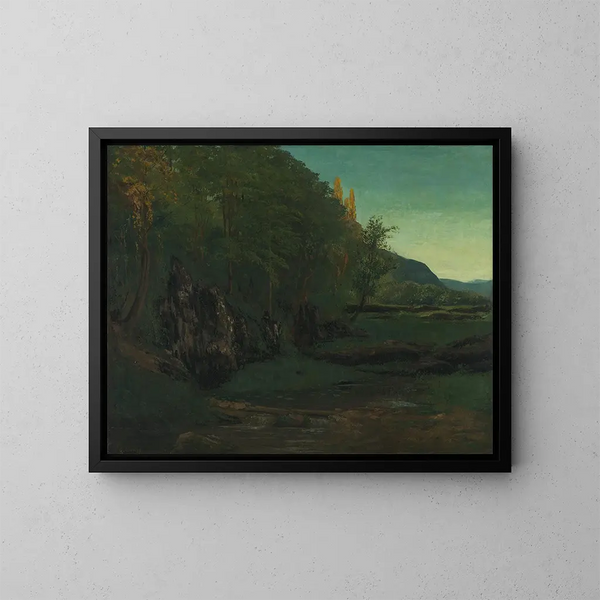 Paesaggio del Giura - Gustave Courbet — quadro incorniciato alla parete