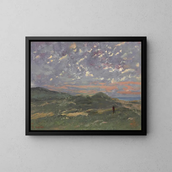 Le Dune di Deauville - Gustave Courbet — quadro incorniciato alla parete
