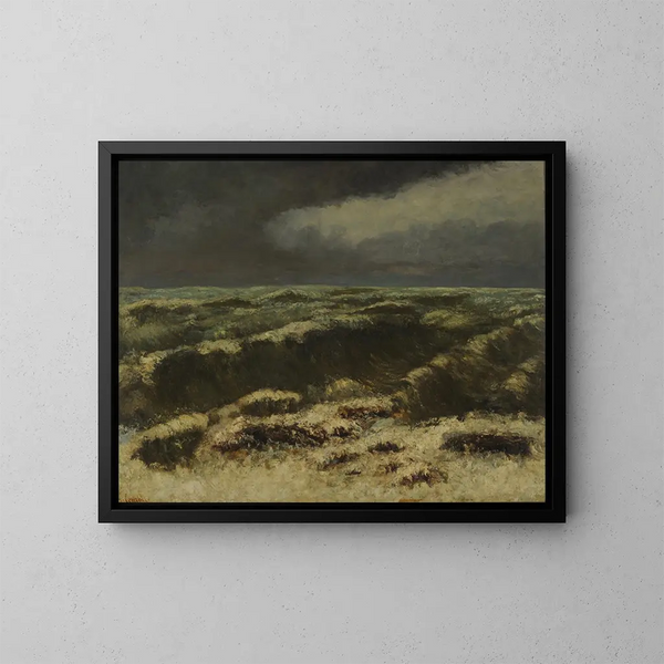Mer tempestosa - Gustave Courbet — quadro incorniciato alla parete