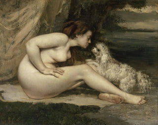 Donna nuda con un cane - Gustave Courbet — vista dell’opera