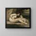 Donna nuda con un cane - Gustave Courbet — quadro incorniciato alla parete