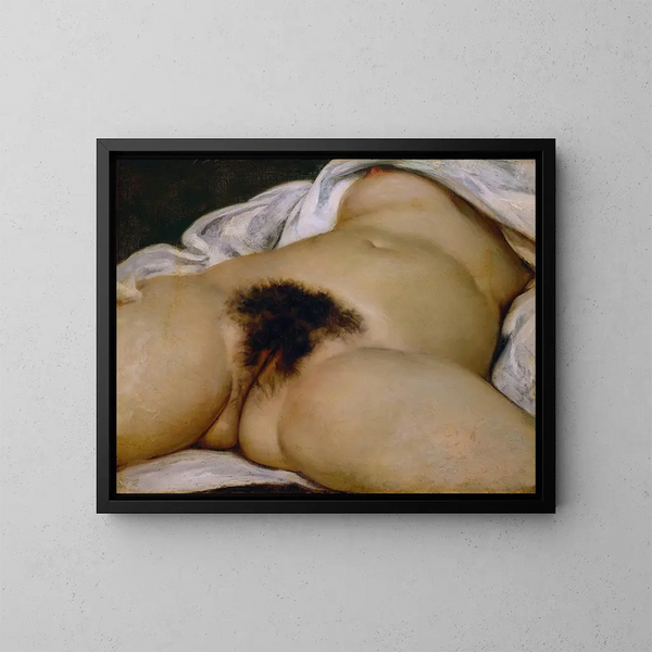 L'Origine del mondo - Gustave Courbet — quadro incorniciato alla parete