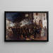 Pompiers che corrono a un incendio - Gustave Courbet — quadro incorniciato alla parete