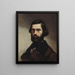 Ritratto di Jules Valls - Gustave Courbet — quadro incorniciato alla parete