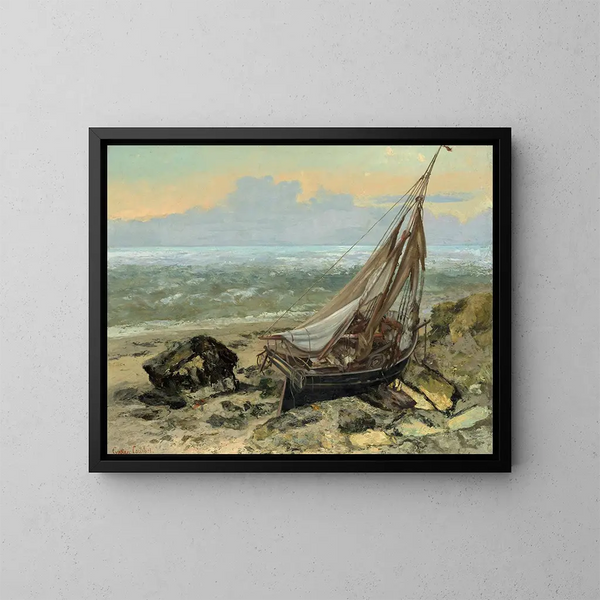 Il peschereccio - Gustave Courbet — quadro incorniciato alla parete