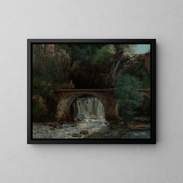 Le Grand Pont - Gustave Courbet — quadro incorniciato alla parete