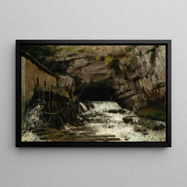 La source de la Loue - Gustave Courbet — quadro incorniciato alla parete