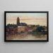 Vista di Francoforte con il vecchio ponte da Sachsenhausen - Gustave Courbet — quadro incorniciato alla parete