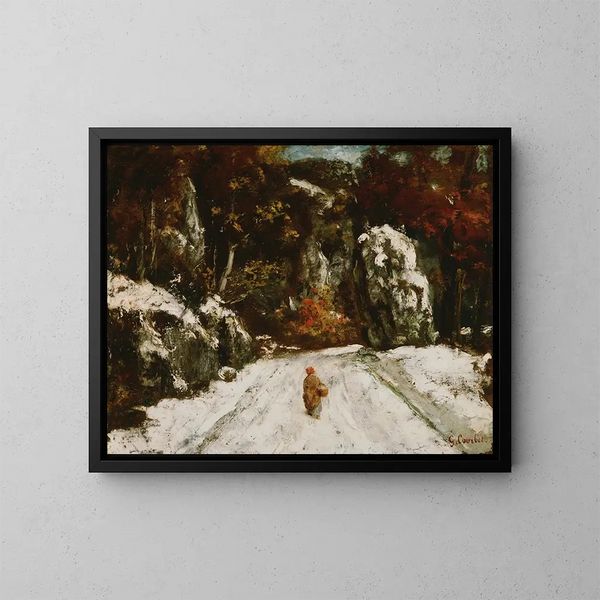Inverno nel Giura - Gustave Courbet — quadro incorniciato alla parete