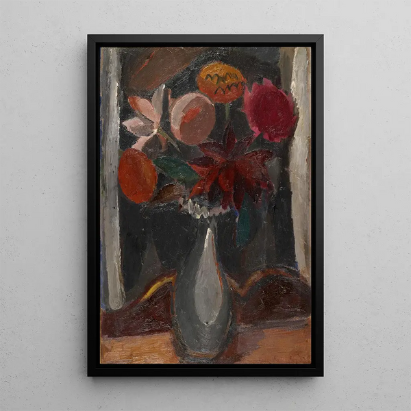 Un bouquet di fiori scuri - Gustave De Smet — quadro incorniciato alla parete