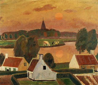 Vista del villaggio - Gustave De Smet — vista dell’opera